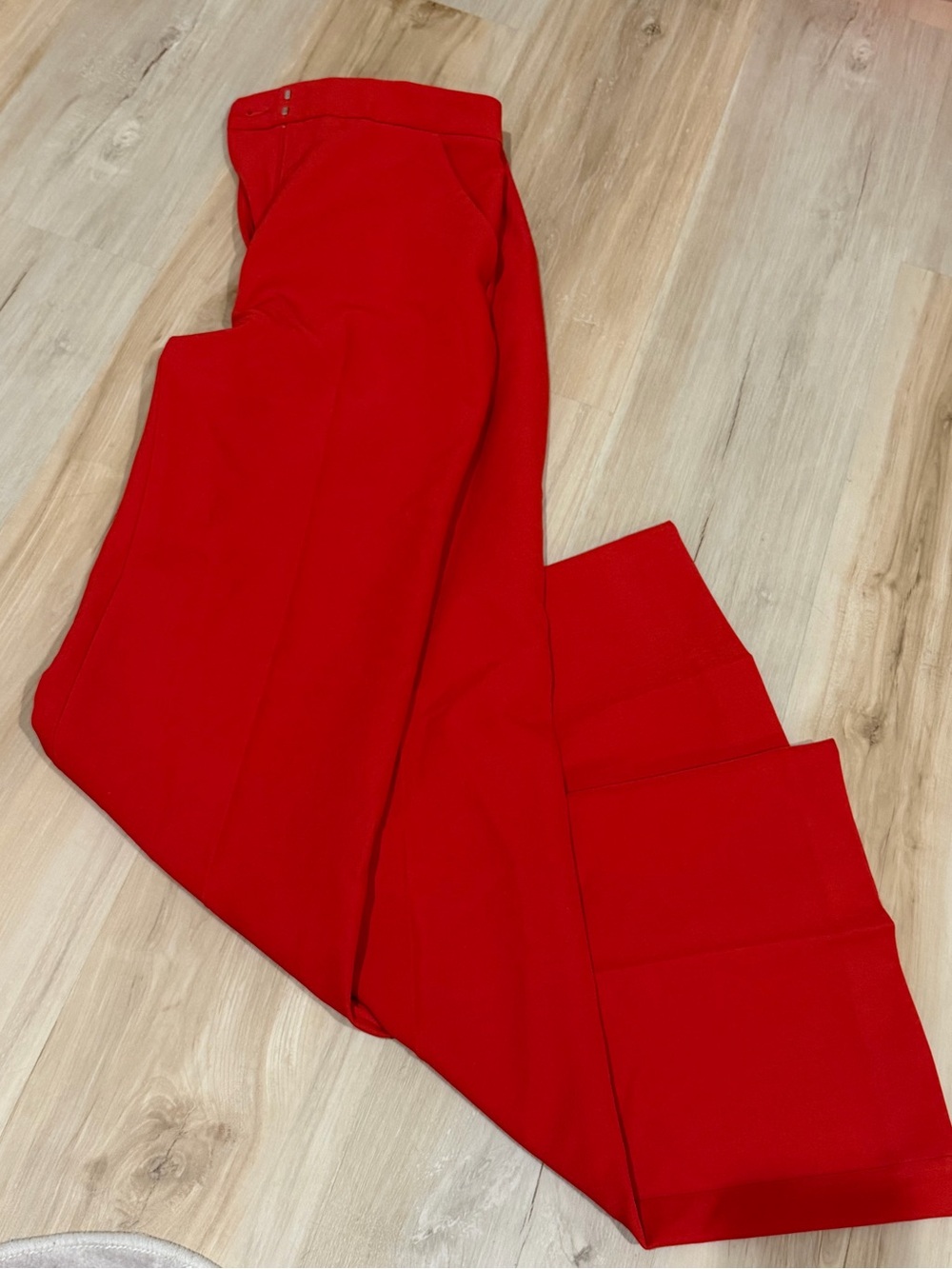 Express Red Straight-Leg Pants